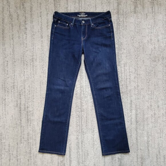 Levi's Jeans Women's Dark Blue Slight Curve Classic Straight Leg 6/28 - Picture 1 of 14